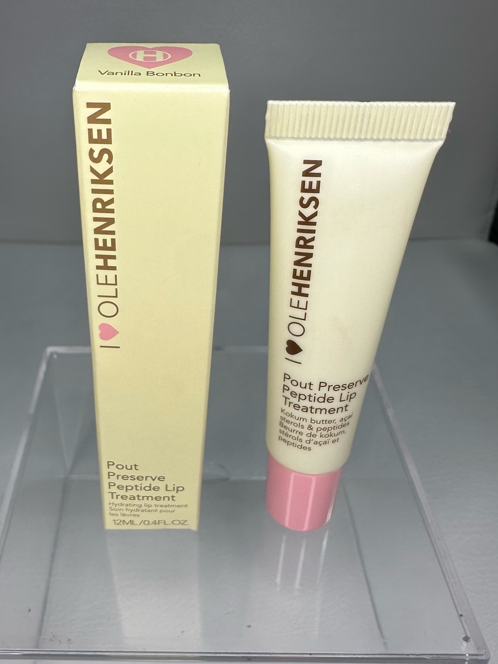 Ole Henriksen Pout Preserve Peptide Lip Treatment - Cream Tube with Pink Cap